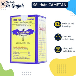 Viên uống CAMETAN Hòa Thuận Đường giúp tan sỏi thận, bàng quang, sỏi mật, thông tiểu, lợi tiểu, tiểu buốt, đau lưng