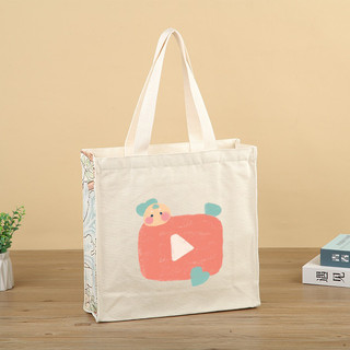 Túi Vải Đeo Vai XinhStore Họa Tiết Icon Có Dây Kéo