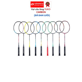 Vợt cầu lông Yuko Carbon Winstar Carbon chất lượng đan lưới sẵn 9-10kg chính hãng, vợt cầu lông đơn siêu nhẹ giá rẻ