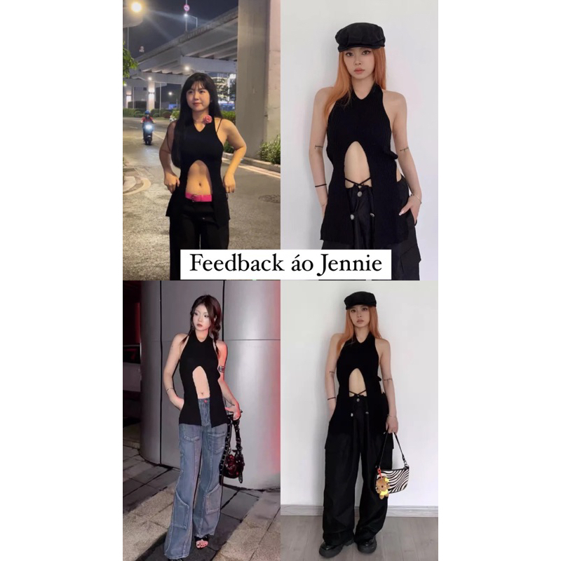 Áo len hở lưng biểu diễn giống Jennie Blackpink mặc trong concert Born Pink