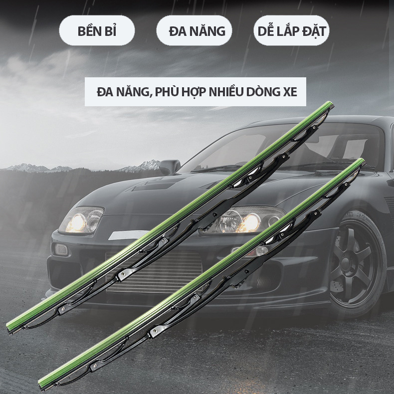 Gạt mưa ô tô khung xương sắt chính hãng VTS thanh lưỡi gạt kính nước mưa ôtô xe hơi cao cấp