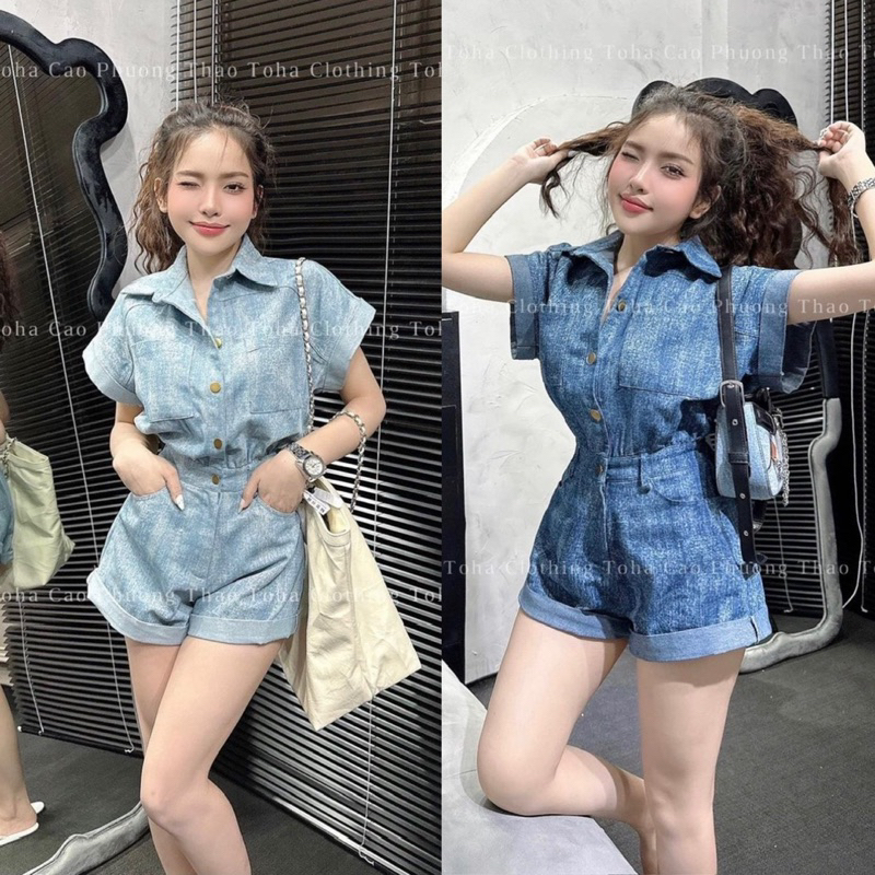🐳 JUM JEAN LOANG CỔ SƠ MI BO EO