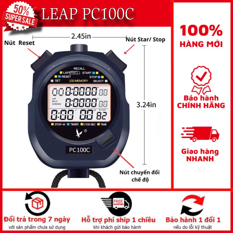 GIÁ SỐC: Đồng Hồ Bấm Giây Leap PC100