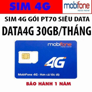 [ FREE DATA] Khuyến Mại 12 Tháng Sim data, MobiFone 4g gói PT70  sim data 4g
