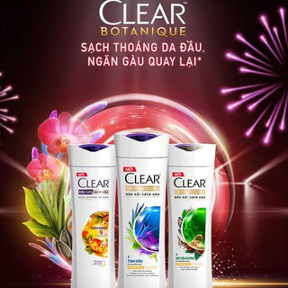 Dầu gội sạch gàu CLEAR Botanique 3 hạt siêu dưỡng và 5 tinh dầu 175g
