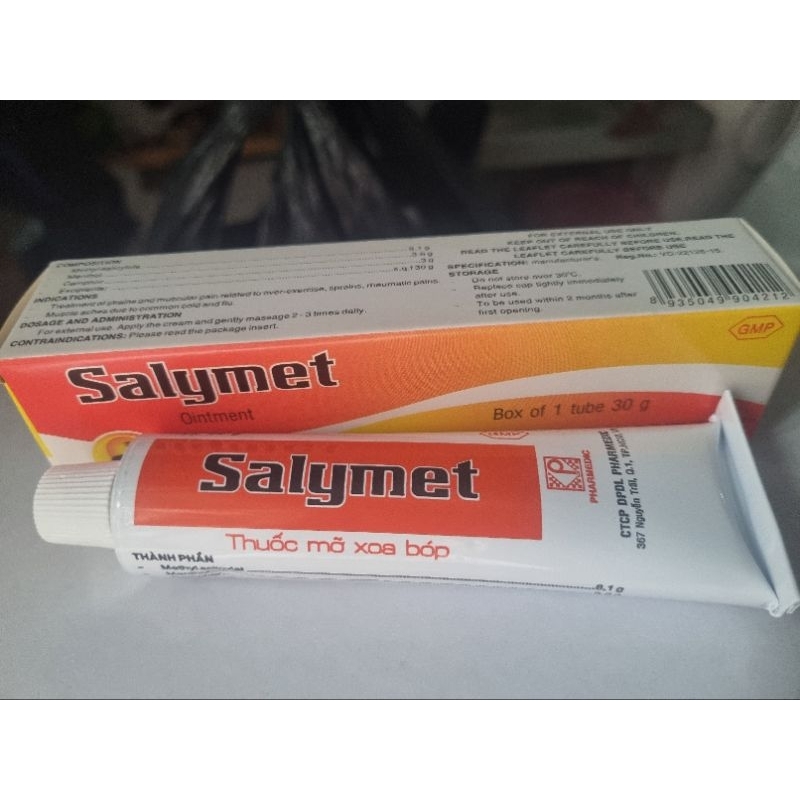 Kem xoa bóp giảm đau nhứt Salymet tuýp 30g hàng mới date xa