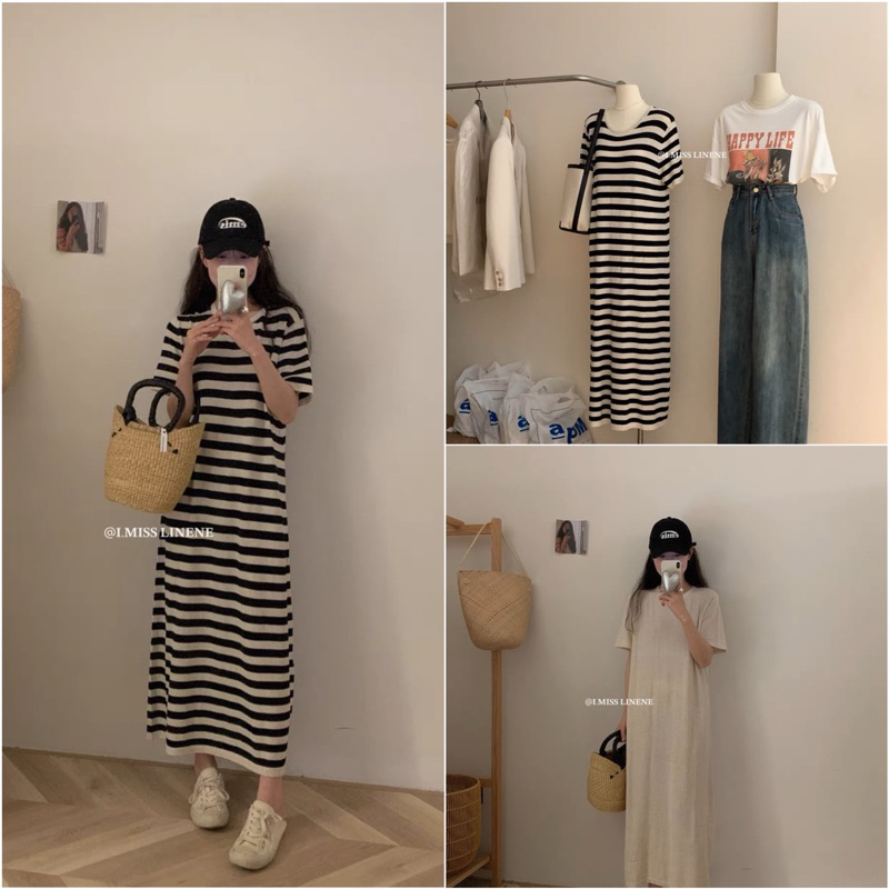 Váy mongtoghi suông cổ tròn 0515 IMISS