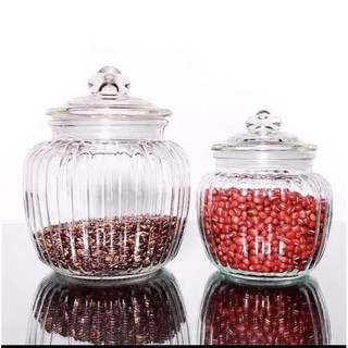 hũ thuỷ tinh sọc / bộ 3 hũ sọc dung tích 650ml , 1250ml , 2200ml đựng gia vị , muối dưa cà , đựng đồ khô
