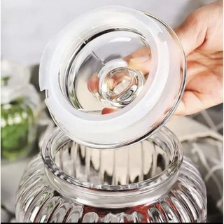 hũ thuỷ tinh sọc / bộ 3 hũ sọc dung tích 650ml , 1250ml , 2200ml đựng gia vị , muối dưa cà , đựng đồ khô