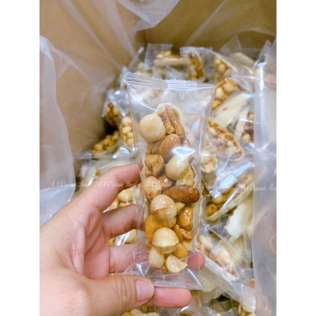 Bánh thuyền macca ăn kiêng hỗ trợ giảm cân không đường bánh hạt dinh dưỡng ngũ cốc bánh healthy chay AN Organic Food