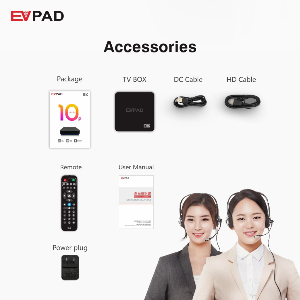 Tivibox Evpad 10P , 6P ram 4gb , xem truyền hình nước ngoài miễn phí
