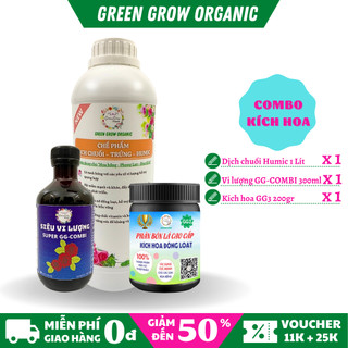 Combo phân bón hữu cơ vi sinh cho hoa hồng giúp kích hoa đồng loạt hoa nở to và rực màu MS128 GREEN GROW