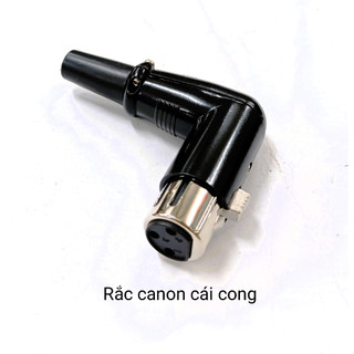 Rắc jack canon đực và cái cong ( đen )