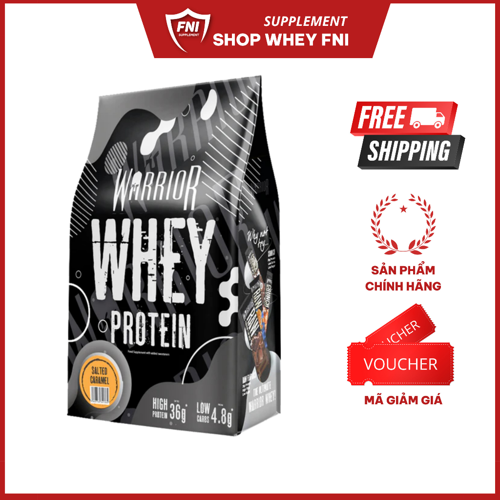 WARRIOR WHEY PROTEIN, SỮA WHEY PROTEIN TĂNG CƠ CHẤT LƯỢNG - 2 KG