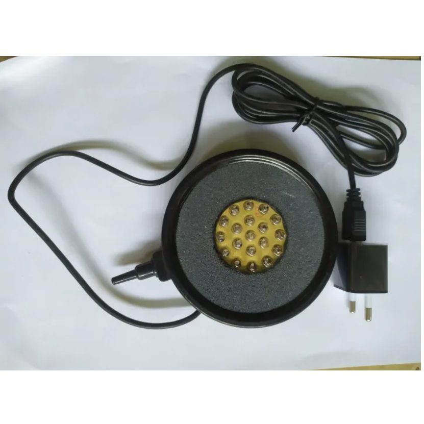 Dĩa sủi oxy có đèn Led cho bể cá cảnh thủy sinh Led 107 - 107mmx19mm