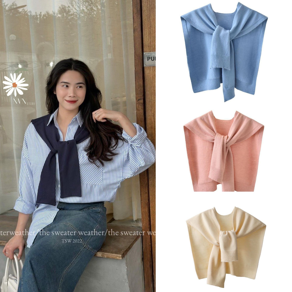 Khăn Choàng Giả Áo Nhiều Màu Chất Len Tăm Dày Dặn Phối Đồ Siêu Xinh Phù Hợp Mọi Lứa Tuổi Hàng Qccc Nvn.Store