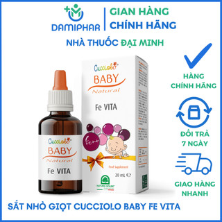 Sắt nhỏ giọt cucciolo baby natural fe vita lọ 20 ml