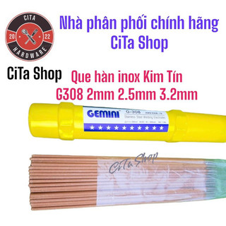 Que hàn inox kim tín g-308 2mm, 2.5mm, 3.2mm chính hãng