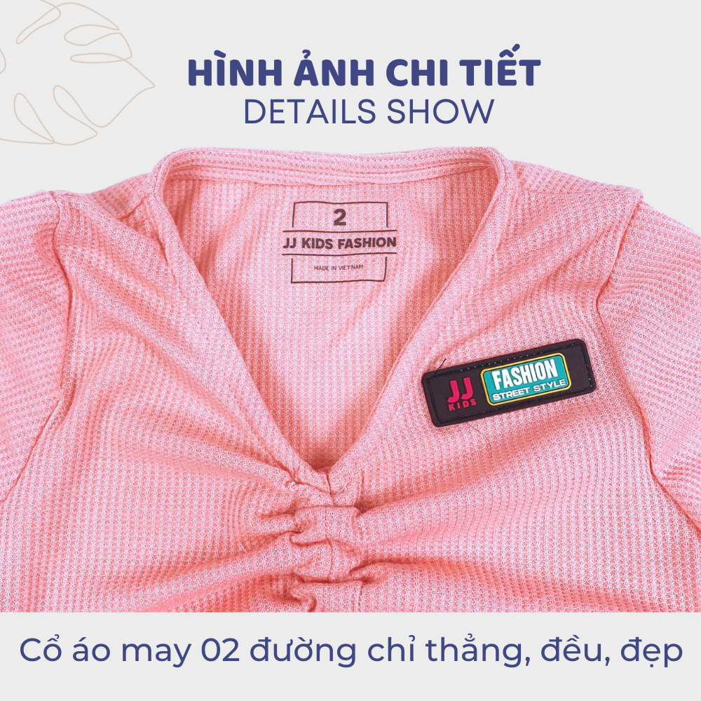 Áo thun bé gái croptop cho bé gái cao cấp cộc tay size đại - JJ Kids