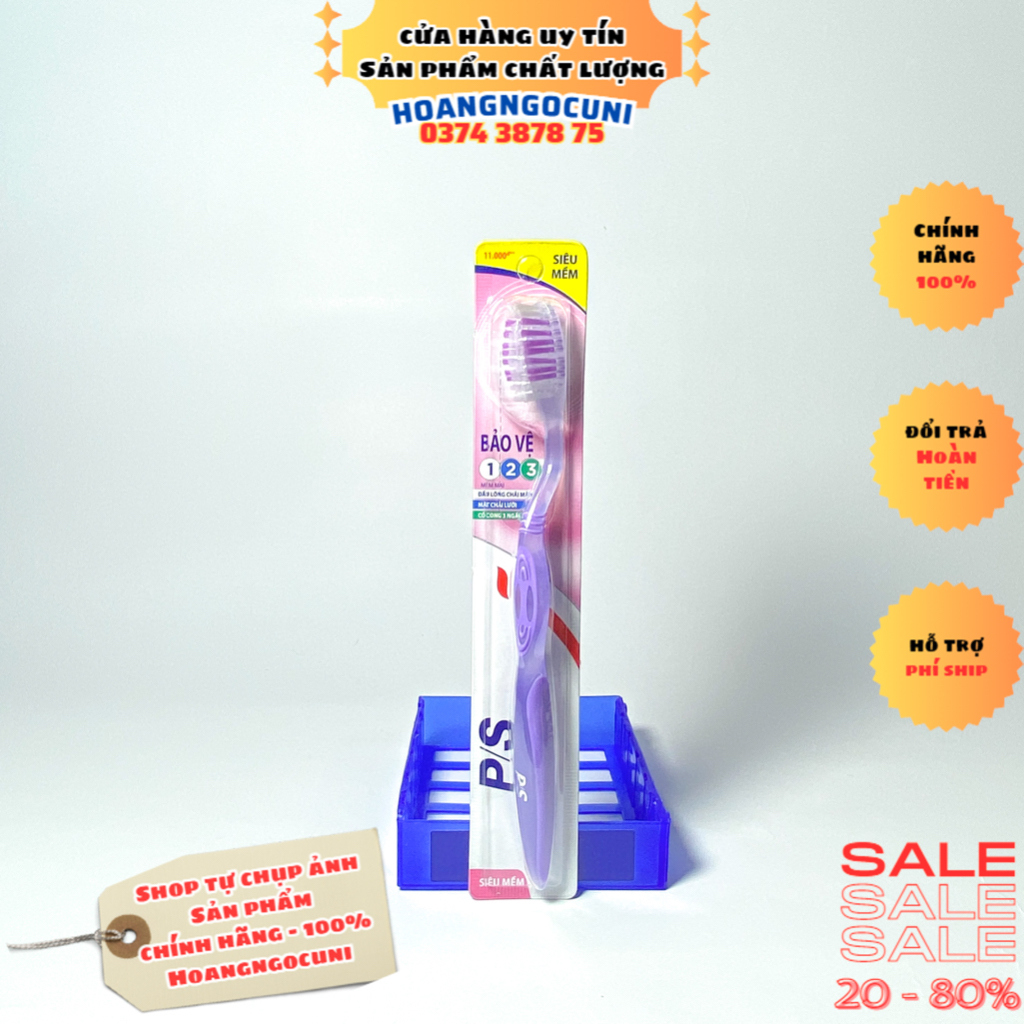 Bàn chải đánh răng P/S bảo vệ 123 giá rẻ chính hãng 100% 1k freeship