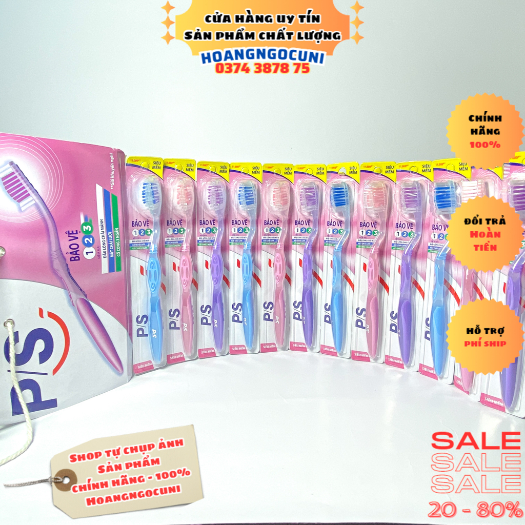 Bàn chải đánh răng P/S bảo vệ 123 giá rẻ chính hãng 100% 1k freeship