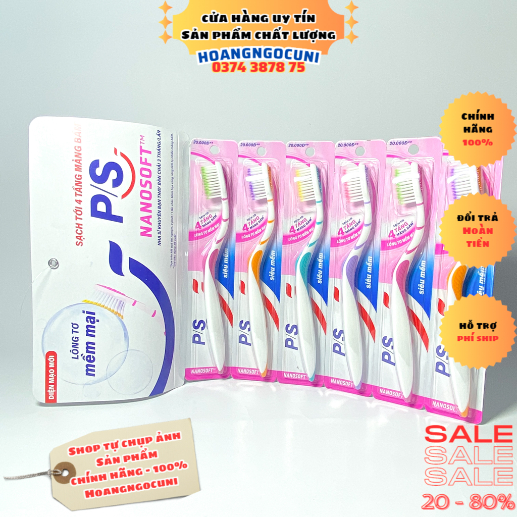 Bàn chải đánh răng P/S bảo vệ 123 giá rẻ chính hãng 100% 1k freeship