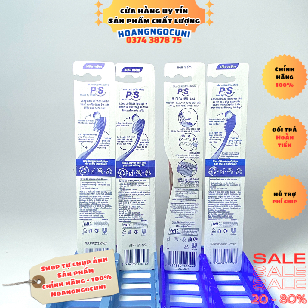 Bàn chải đánh răng P/S bảo vệ 123 giá rẻ chính hãng 100% 1k freeship
