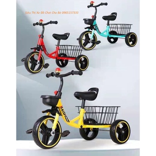 Xe đạp 3 bánh trẻ em có giỏ phía sau cao cấp