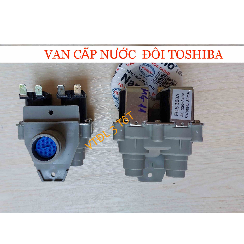 Van cấp nước máy giặt Toshiba - van cấp đơn cấp đôi máy giặt Toshiba