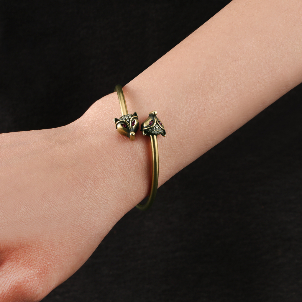 Vòng tay đồng thau phong cách cổ điển - Đi kèm hộp đưng thư pháp