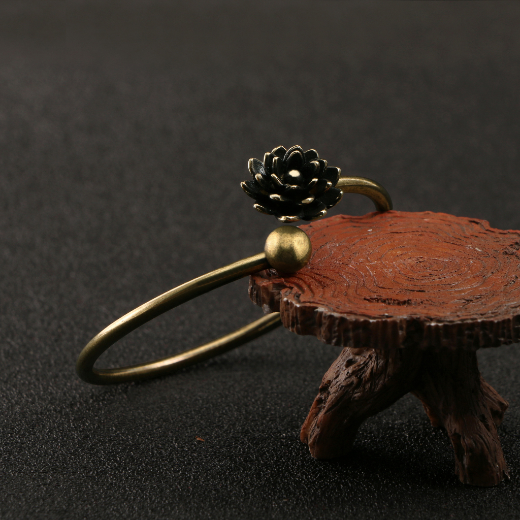 Vòng tay đồng thau phong cách cổ điển - Đi kèm hộp đưng thư pháp