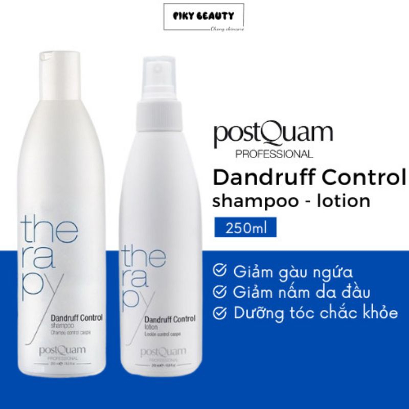 (Hàng công ty) Dầu gội và lotion xịt tóc giảm gàu ngứa Postquam