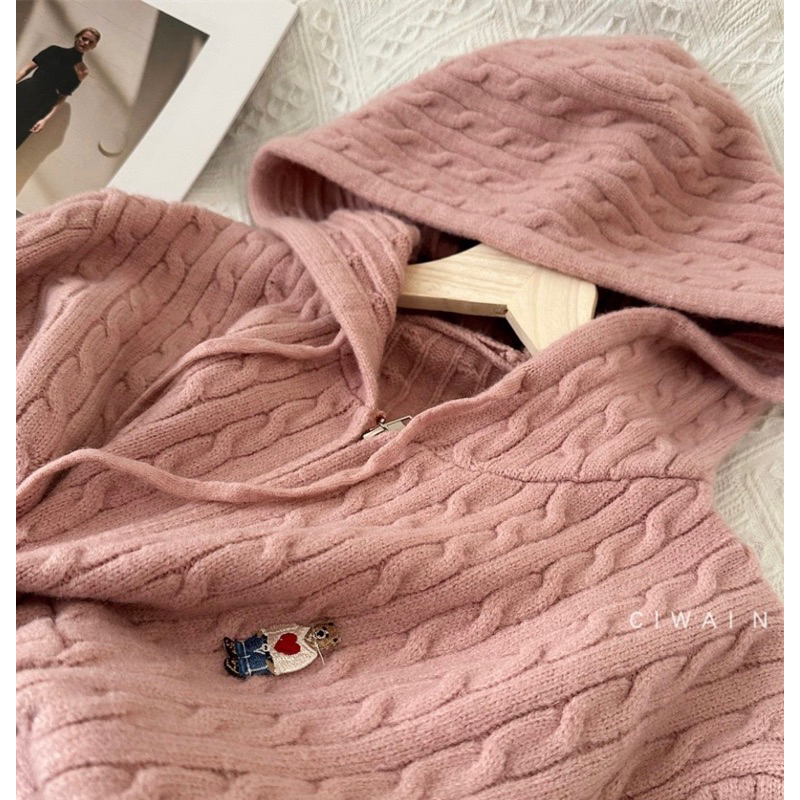 Áo len thêu Gấu comic 912