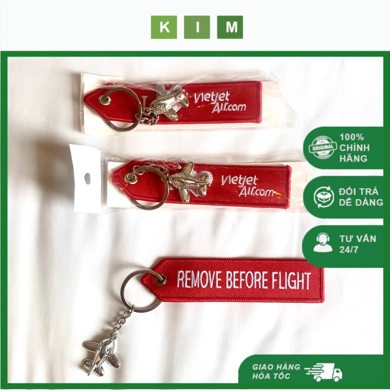 Móc khoá Vietjet Air - Móc khoá lưu niệm thẻ đỏ cùng máy bay kim loại