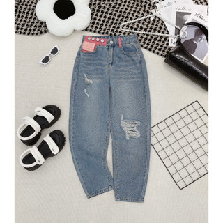 Q378 - quần jean baggy 4 nút spyder