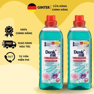 Nước lau sàn gạch denkmit đa năng hương hoa dung tích 1l hàng đức chính hãng