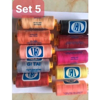 Set 10 cuộn chỉ Gitai 400M màu khác nhau