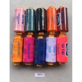 Set 10 cuộn chỉ Gitai 400M màu khác nhau