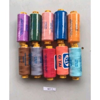 Set 10 cuộn chỉ Gitai 400M màu khác nhau