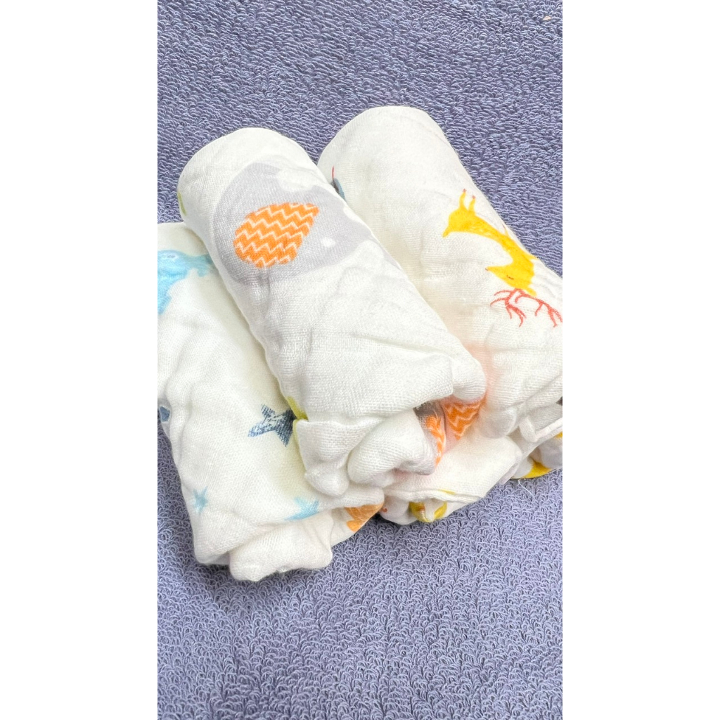 Khăn sữa , khăn mùng sợi tre 25*25 cm hình ngẫu nhiên Khăn lau mặt