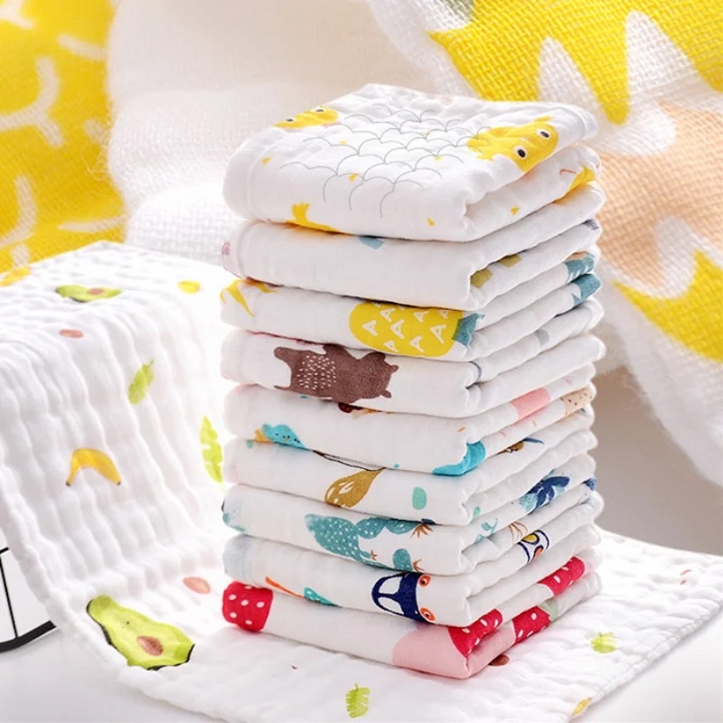 Khăn sữa , khăn mùng sợi tre 25*25 cm hình ngẫu nhiên Khăn lau mặt