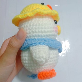 MÓC KHOÁ VỊT ĐỘI MŨ LEN HANDMADE