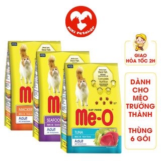 Thùng 6 gói 1.2kg thức ăn cho mèo hạt me-o hạt mèo trưởng thành - miki petshop