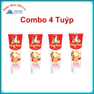 Combo 4 tuýp sữa đặc có đường ông thọ đỏ - tuýp 165g