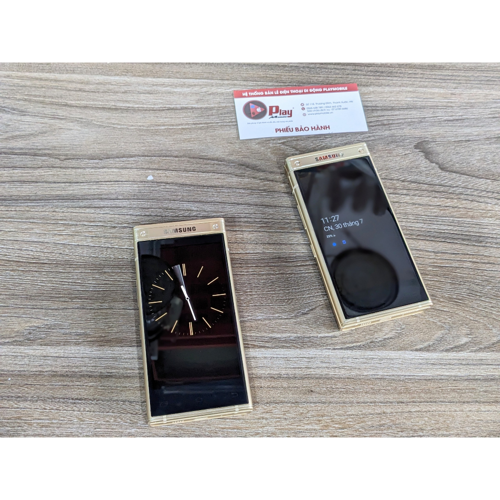 Điện thoại Samsung W2018 6G-64GB Snapdragon 835 Gold 2 màn hình Gập đẳng cấp - Playmobile