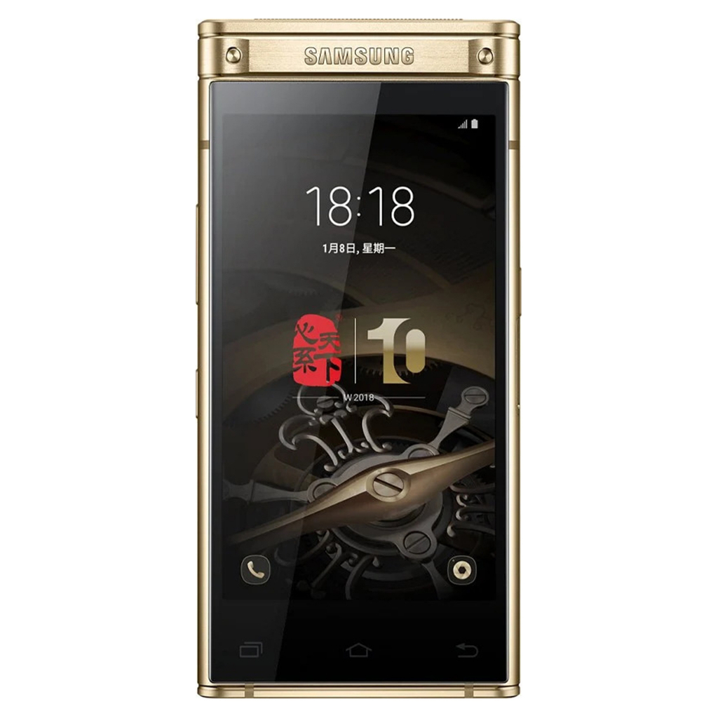 Điện thoại Samsung W2018 6G-64GB Snapdragon 835 Gold 2 màn hình Gập đẳng cấp - Playmobile