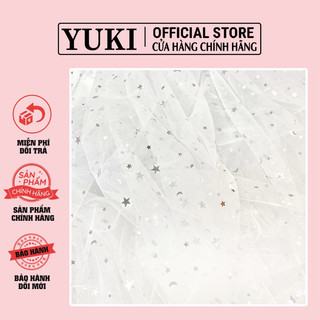 Lưới vải chụp ảnh - lưới chụp ảnh trang trí nail - vải lưới đính trăng sao lấp lánh - phụ kiện chụp ảnh nail