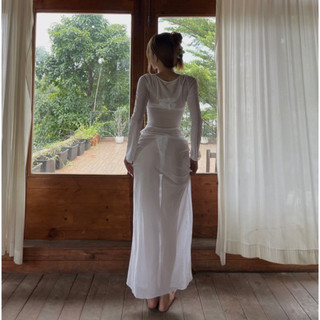 Váy cover bikini dây chéo lưng (không kèm bikini)