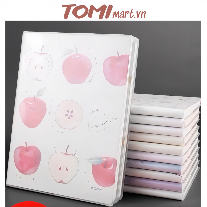 Sổ A5 Sổ A6 Kẻ Ngang Bọc Bìa Nhựa Trong Suốt Hoạ Tiết Dễ Thương TOMI 128