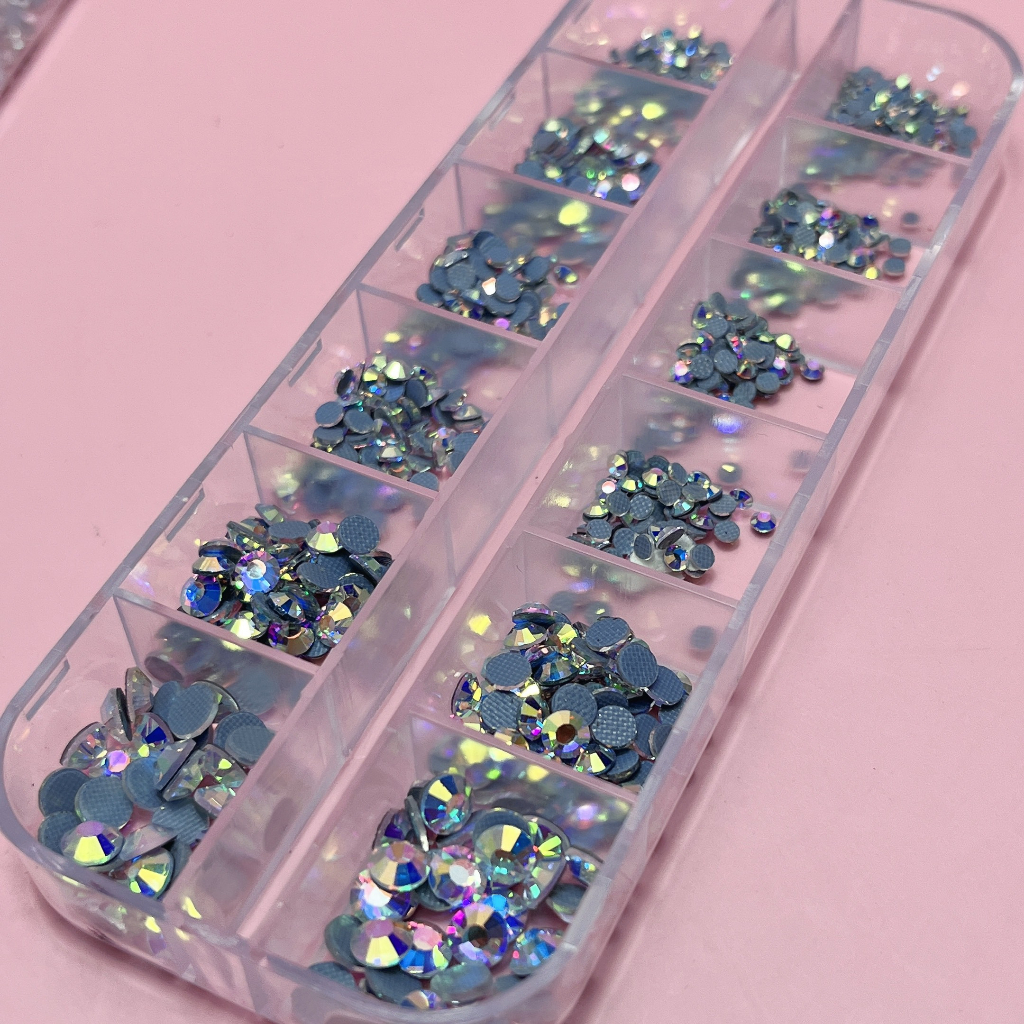 Đá Gắn Móng, Đính Nail  Mix Size, Sáng Bền, Không Bóng Chân